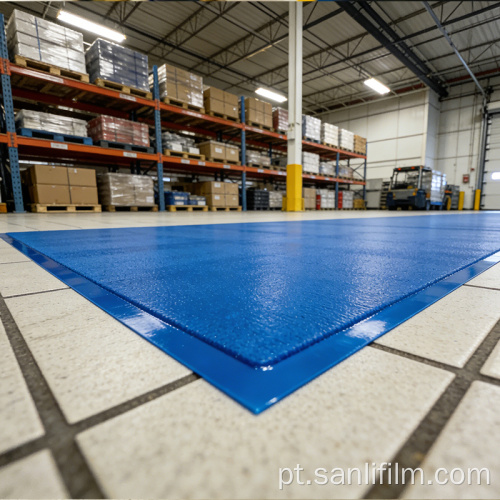 Tapete pegajoso para áreas de recebimento de armazém